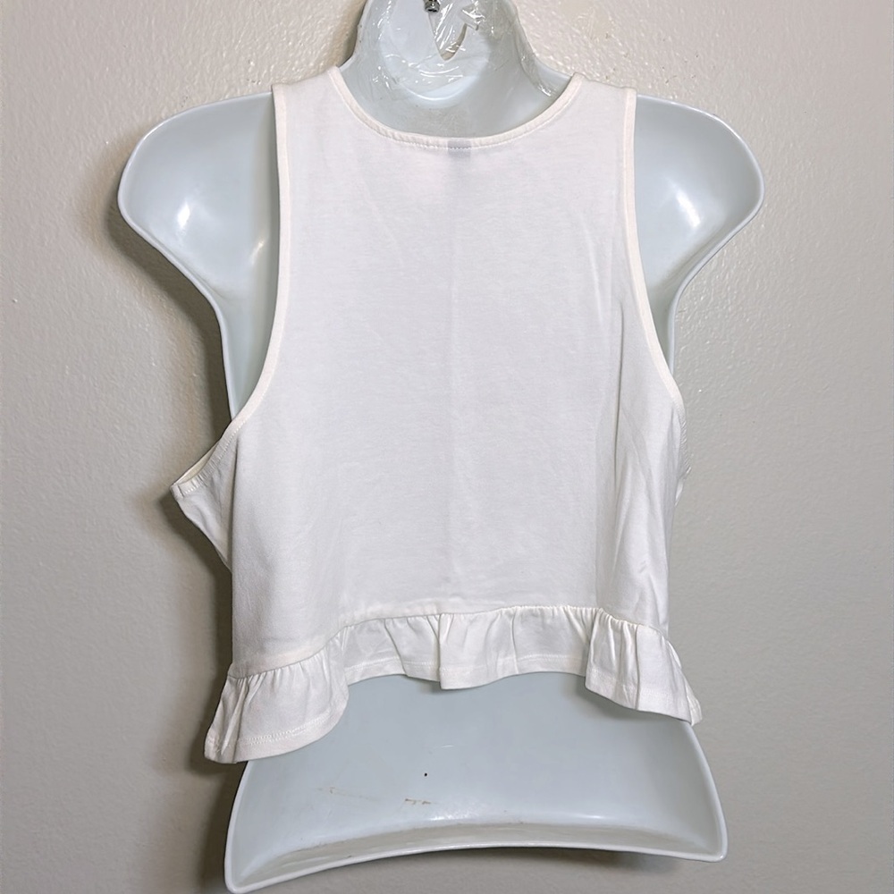 H&M White Floral Print Crop Top - Picture 4 of 5